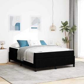 vidaXL Pat cu arcuri Negru, Negru 160 x 200 cm