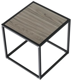 Măsuţă portabilă, stejar/negru, JAKIM NEW TIP 1