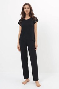 Pijamale femei SUSANA din bambus XL Negru / Black