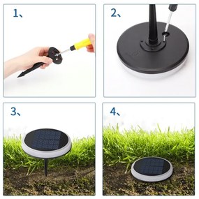 Corp de iluminat LED RGB solar Aigostar LED/0,6W/3,7V IP65