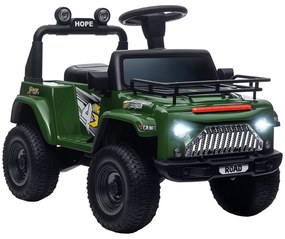 HOMCOM Mașină 4x4 electrică pentru copii, cu spațiu de depozitare viteză 3 km/h faruri claxon muzică 3-5 ani | Aosom Romania