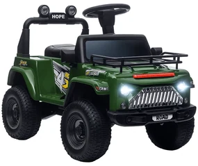 HOMCOM Mașină 4x4 electrică pentru copii, cu spațiu de depozitare viteză 3 km/h faruri claxon muzică 3-5 ani | Aosom Romania