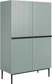 Dulap Nicole - salvie MDF / picioare negre