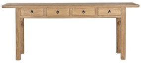 Consola din lemn masiv, natur, cu sertare, Meadow