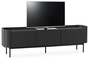 Comodă TV neagră 180x55x40 cm Willa – MOME