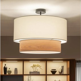 Brilagi - Lustru LED aplicat CERIA 1xE27/60W/230V Ø 50 cm negru/alb/bej
