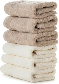 Set 6 prosoape bucatarie 317HBY3364, bej/crem, bumbac, 30x50 cm