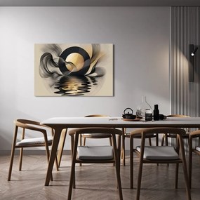 Tablou lună abstractă lângă apă
