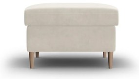 Taburet bej cu tapițerie din catifea Kyoto – Cosmopolitan Design