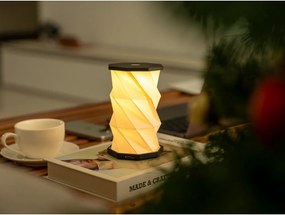 Decorațiune luminoasă albă/neagră portabilă cu USB ø 8 cm Twist – Gingko