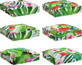 vidaXL Pernă Floral 6 pcs Multicolour 40 x 40 x 8 cm Material Oxford