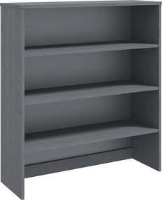 vidaXL Raft sup. dulap „HAMAR” gri închis 90x30x100 cm, lemn masiv pin