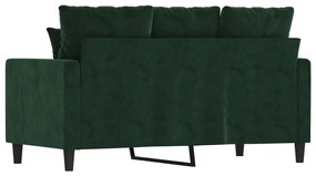 Canapea cu 2 locuri, verde inchis, 120 cm, catifea Verde inchis, 138 x 77 x 80 cm