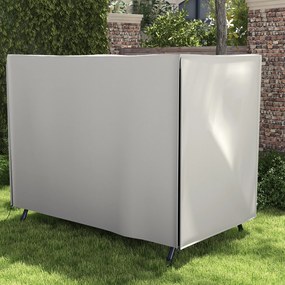 Outsunny Husă de Protecție balansoar de Grădină 3 Locuri pânză impermeabilă dim. 2,05L x 1,24l x 1,64H m Poliester Gri | Aosom Romania