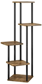Suport metalic pentru fori Anita (negru + lemn rustic). 1065332