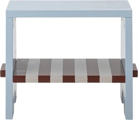 Scaun pentru copii din lemn, multicolor, cu dungi verticale și decupaje decorative, 39x28x30 cm, „Liova"