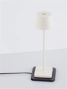 Veioza/Lampa de masa LED portabila exterior IP54 DECK alb