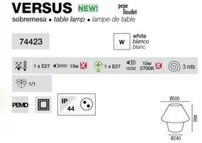 Veioza exterior diametru 50cm IP44 Versus 74423
