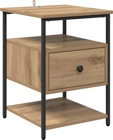 vidaXL Dulap de noapte Stejar Artizanal 40 x 42 x 56 cm Lemn compozit