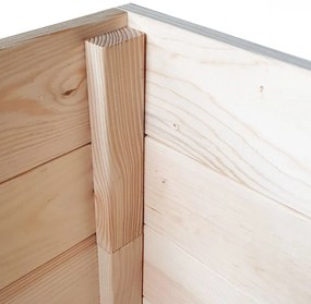 Straturi înălțate din lemn natural 120 x 80 x 18 cm