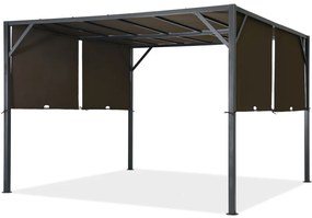 Santorini 4 x 4m maro Garden Point pergolă metalică pentru terasă