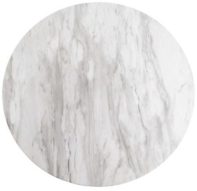 Bolzano Masă de bar, blat efect marmură, picior efect alamă 70x105 cm