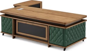 Birou Managerial cu Dulap Lateral Mobil &ndash; W2000 x D950 x H750 mm