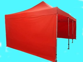 Cort pliabil 6 × 4 m – aluminiu HEXAGON, Roșu