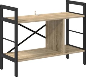 vidaXL Raft pentru cărți Stejar Sonoma 75 x 30 x 58,5 cm Lemn compozit