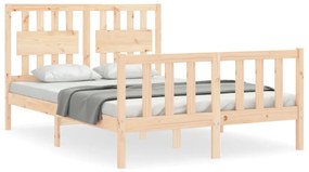 3192421 vidaXL Cadru de pat cu tăblie, 120x200 cm, lemn masiv