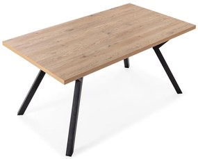 Masă de dining în culoare naturală cu blat din lemn de stejar 90x160 cm Marion – Marckeric