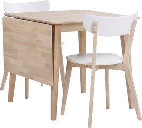 Masă de dining pliabilă din stejar lăcuit Rowico Mimi, 80 x 80 cm, mat