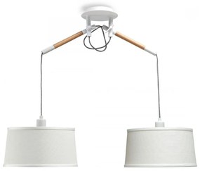 Lustra cu 2 Pendule design modern NORDICA alba