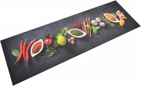 vidaXL Covor de bucătărie lavabil Spices, 60x180cm, catifea