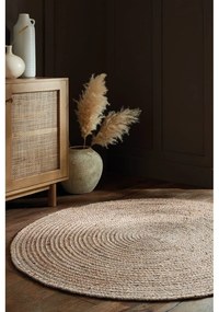 Covor în culoare naturală rotund din iută ø 133 cm Capri – Flair Rugs