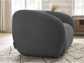 Canapea gri închis cu tapițerie din chenille 160 cm Celine – Bobochic Paris