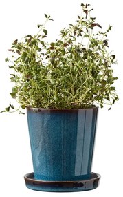 Ghiveci decorativ din gresie ø 10 cm Gastro Dark Blue/Black – Bitz