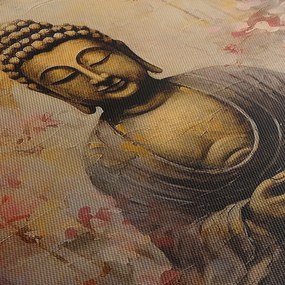 Tablou - Buddha, pictură (cu ceas) (90x30 cm)