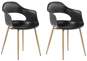 Set 2 buc. scaune de sufragerie URCA (negru). 1022902