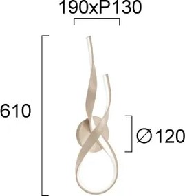 Aplica de perete LED RIBBON LED/21W/230V bej