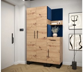 Set mobilier pentru hol Amanda 6 (Stejar artisan + Albastru). 1085907