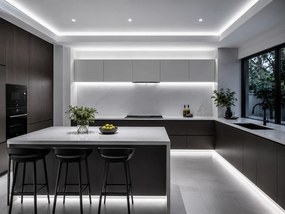 Bandă LED COB GTV pentru mobilier, lumină rece, 320 LED m, 800 lm m, 24V, IP20, 5 m Alb rece, 9 W/m, 24 V, LED Cob, 800 lm/m, 8 mm