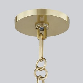 Pendul clasic LUX, Metal, Alama Antic, Soft Blue, FENIMORE