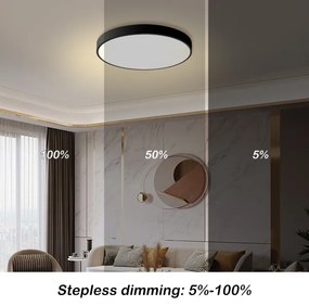 Brilagi - Lampă LED dimabilă POOL LED/60W/230V 3000-6000K Ø 60 cm negru + telecomandă