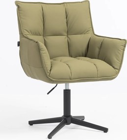 HR560CROSS Scaun Khaki Piele Ecologica Premium Soft cu Bază Neagră