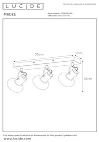 Spot MADEE 3xE14/25W/230V Lucide 17993/03/30