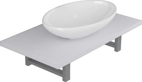 vidaXL Set mobilier de baie, 2 piese, alb, ceramică