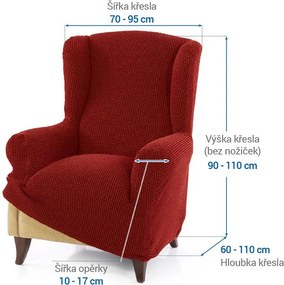 Nueva Textura Huse care se întind foarte bine NIAGARA cărămizii fotoliu clasic (l. 70 - 95 cm)