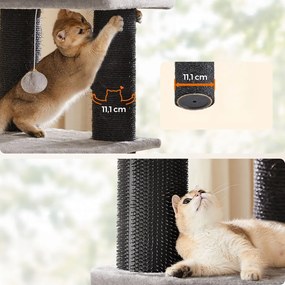 Copac pentru pisici ONYX, 50x50x160cm, gri/negru Feandrea