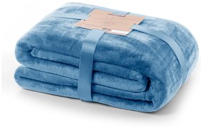 Pătură din microfibră DecoKing Mic, 160 x 210 cm, albastru închis